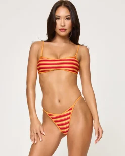Bekah Bikini Top - Sunset Stripe