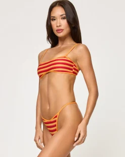 Bekah Bikini Top - Sunset Stripe