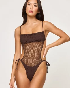 Catching Up One Piece Swimsuit - Espresso
