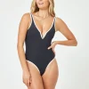 Coco One Piece Swimsuit - Black-Cream