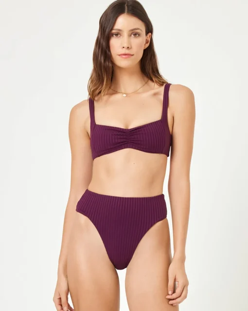 Effie Bikini Top - Merlot