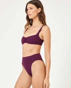 Effie Bikini Top - Merlot