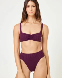 Effie Bikini Top - Merlot