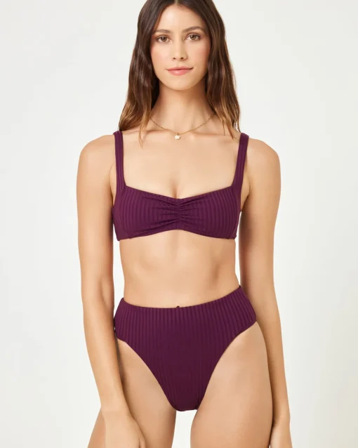 Effie Bikini Top - Merlot
