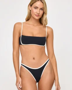 Elle Bikini Bottom - Black-Cream