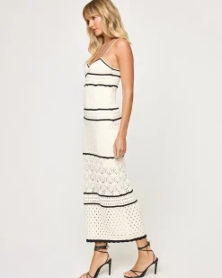 Isle Of Palms Dress - Cream-Black
