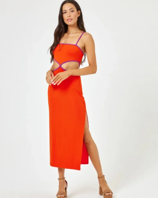 Libra Dress - Berry-Pimento