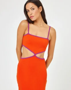 Libra Dress - Berry-Pimento