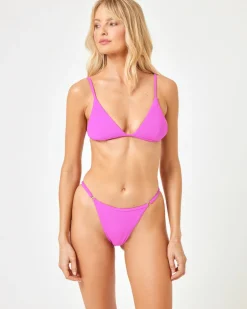 Lindsay Bikini Top - Bright Fuchsia