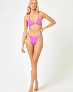 Lindsay Bikini Top - Bright Fuchsia