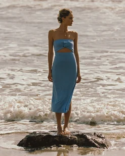 LSPACE X Anthropologie Kierra Dress - Peri Blue