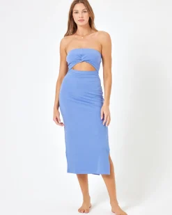LSPACE X Anthropologie Kierra Dress - Peri Blue