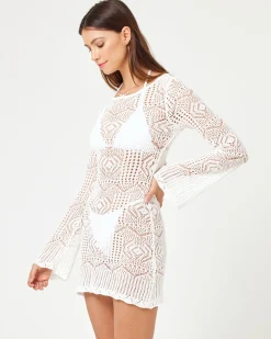 LSPACE x JVS Arrow Cover-Up Dress - Off White