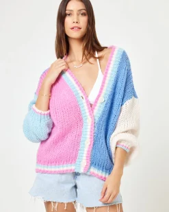 LSPACE x JVS Lido Cardigan - California Colorblock