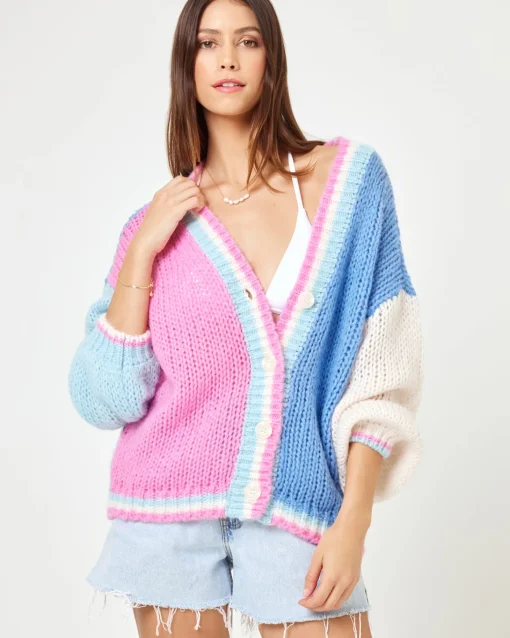 LSPACE x JVS Lido Cardigan - California Colorblock