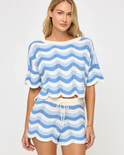 Make Waves Knit Short - Blue Crush