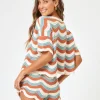 Make Waves Knit Short - Del Mar Stripe