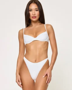Missy Bikini Top - Eyelet White