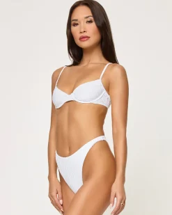 Missy Bikini Top - Eyelet White