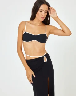 Monae Skirt - Black-Cream
