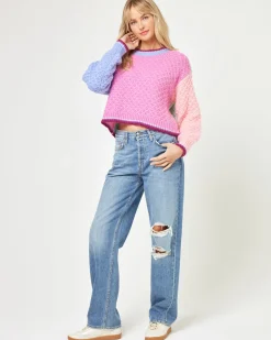 Pretty Please Sweater - Costa Del Sol Colorblock