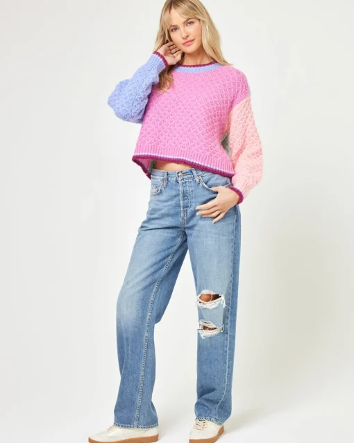 Pretty Please Sweater - Costa Del Sol Colorblock