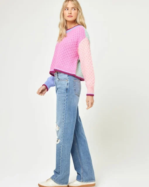 Pretty Please Sweater - Costa Del Sol Colorblock