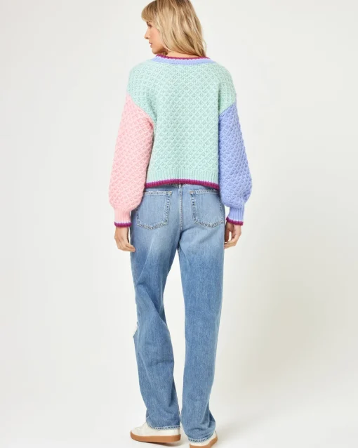 Pretty Please Sweater - Costa Del Sol Colorblock