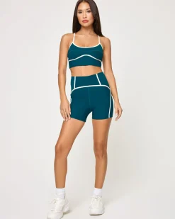 Revel Short - Deep Teal-Cream