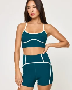Revel Short - Deep Teal-Cream