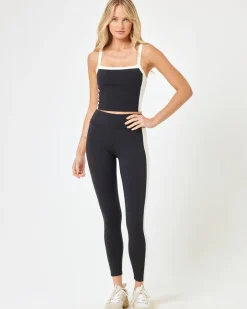 Sidelines Legging - Black-Cream