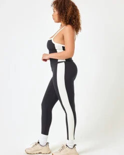 Sidelines Legging - Black-Cream