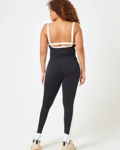 Sidelines Legging - Black-Cream