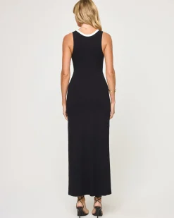 Steph Dress - Black-Cream