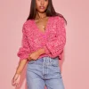 Strawberry Fields Cardigan - Strawberry Marl