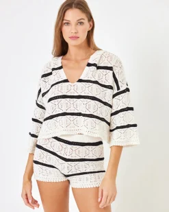 Striped Diamond Eyes Short - Starcrossed Stripe