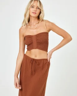 Summer Feels Tube Top - Coffee