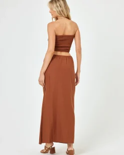 Summer Feels Tube Top - Coffee