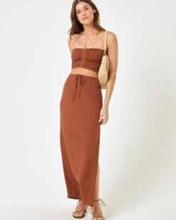 Summer Feels Tube Top - Coffee