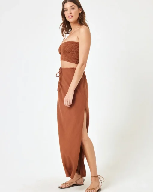 Summer Feels Tube Top - Coffee
