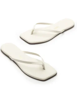 TKEES Square Toe Lily Sandals - Cream