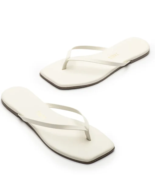TKEES Square Toe Lily Sandals - Cream